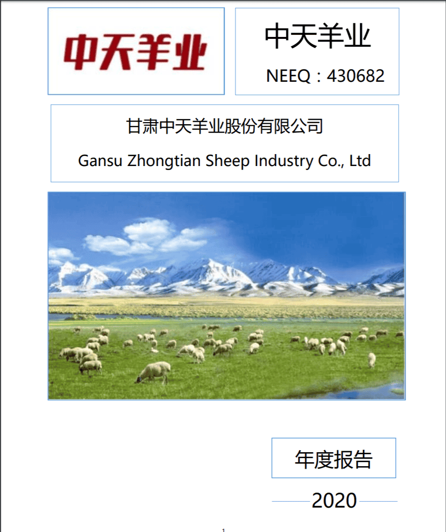 深圳堂堂为甘肃中天羊业出具2020年度审计报告